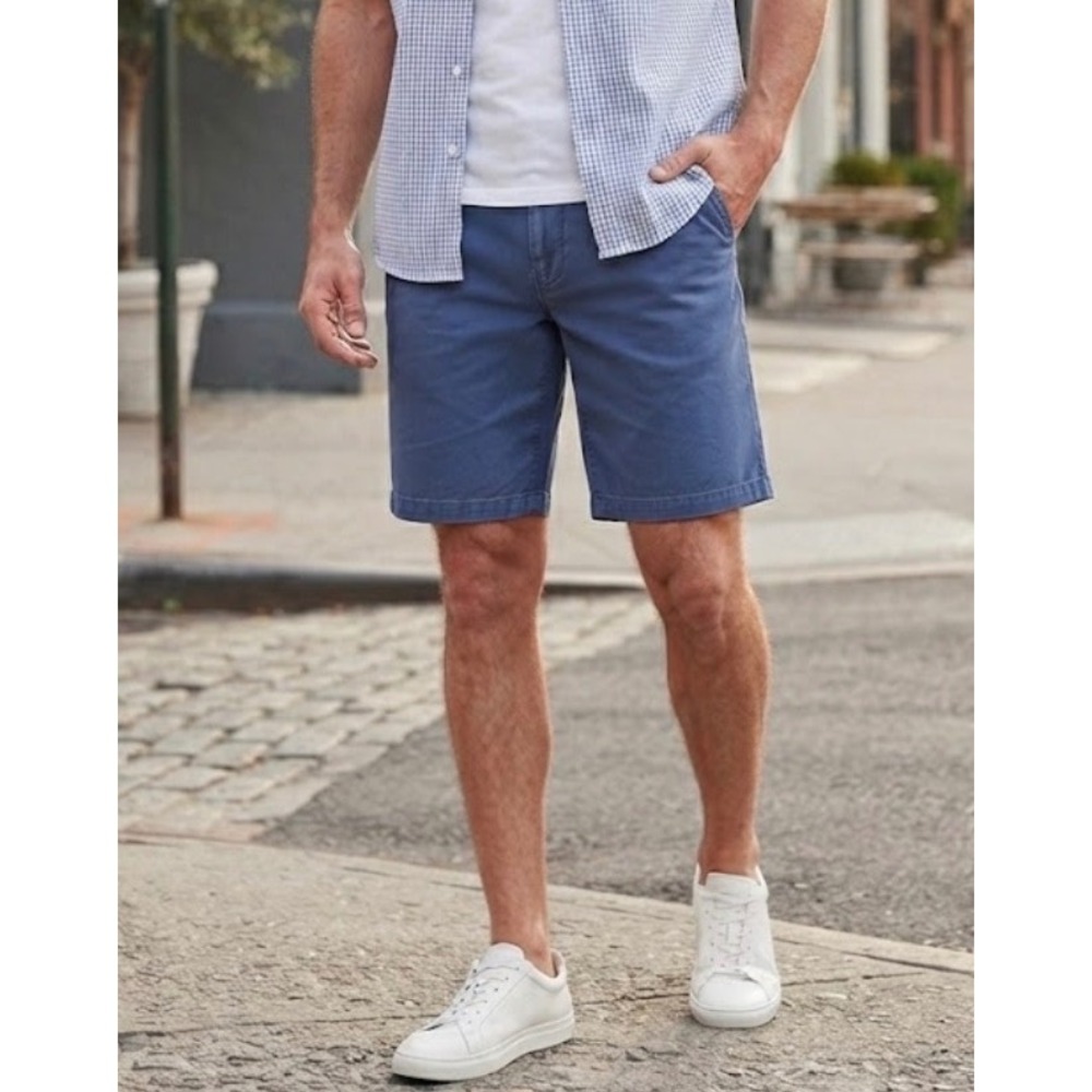 Polo Ralph Lauren Stretch Classic Fit Chino Shorts Blue Mens 36 Left Hand Twill